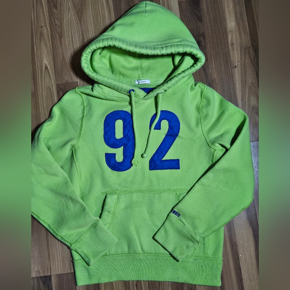 Mens Abercrombie & Fitch Hoodie Sz Small Lime Green. 006